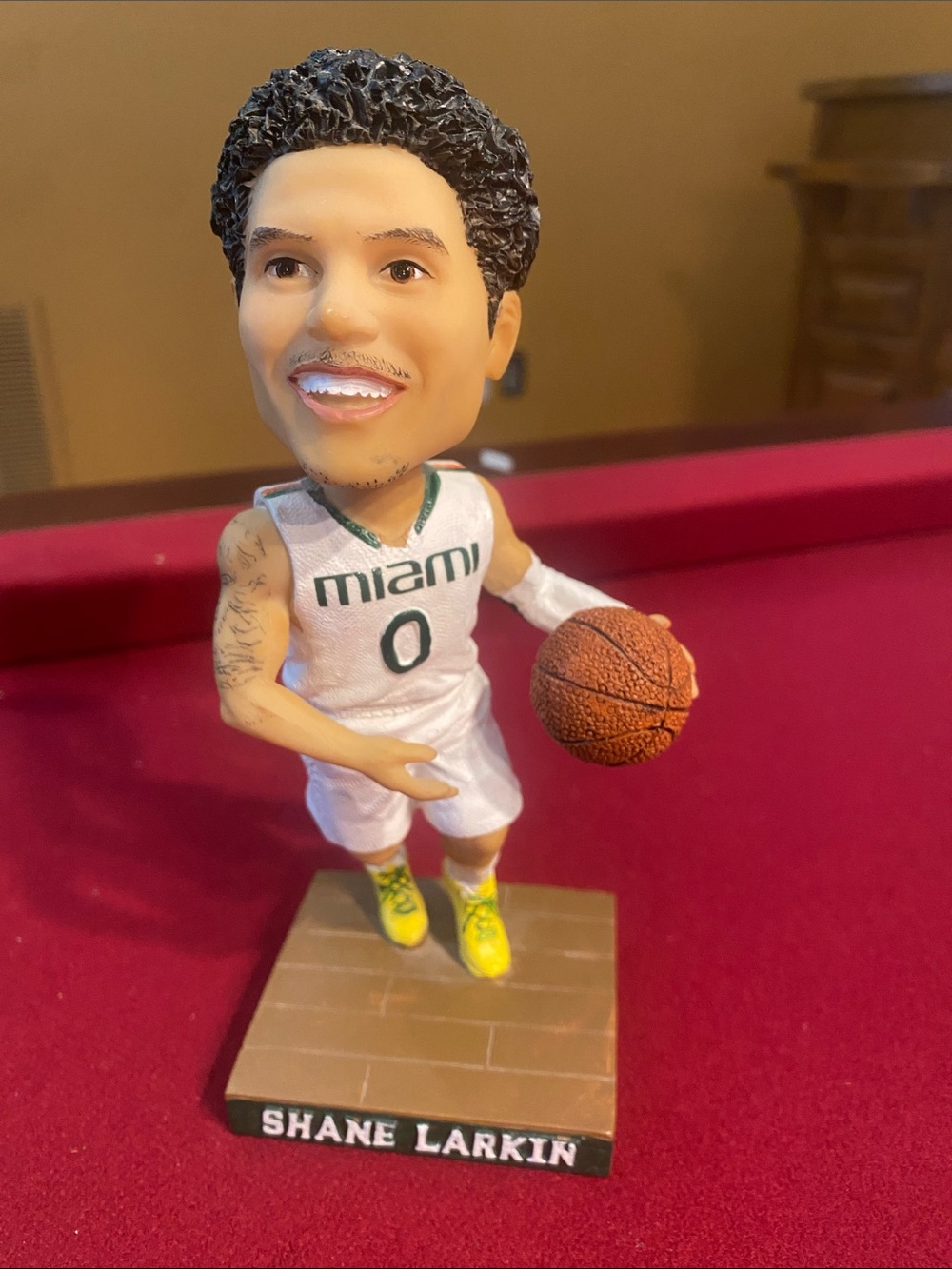 Shane Larkin Miami Basketball Bobblehead - White & Green Jersey